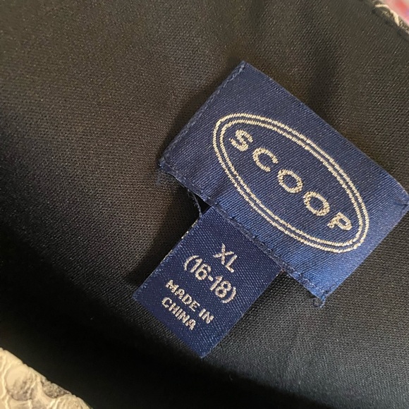 Scoop A Line Vegan Leather PU Skirt Snake Print Black White XL - Picture 3 of 5